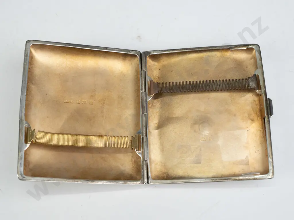 sterling silver cigarette case EHM Birmingham Image 1++