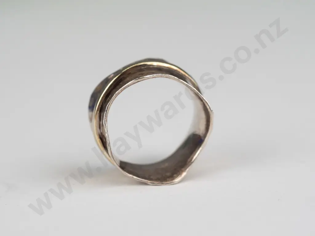silver spin ring stamped 925 - 6g  size P Image 1++