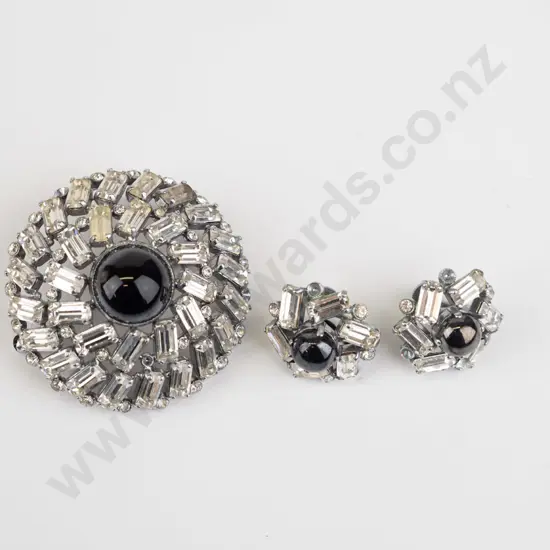 costume brooch & earring set [screw on]