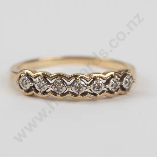 9ct eternity ring stamped 375 size R (2.08gm)