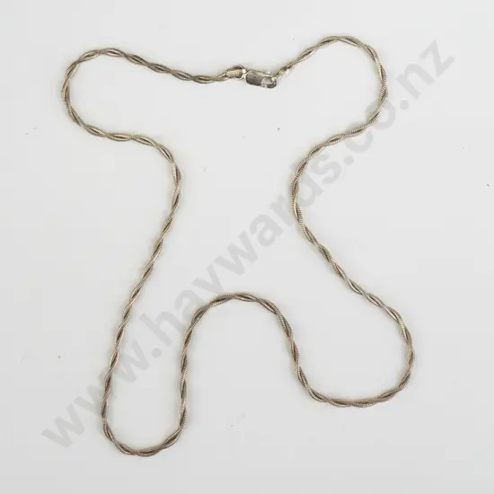 silver entwined chain stamped 925 - 7gms