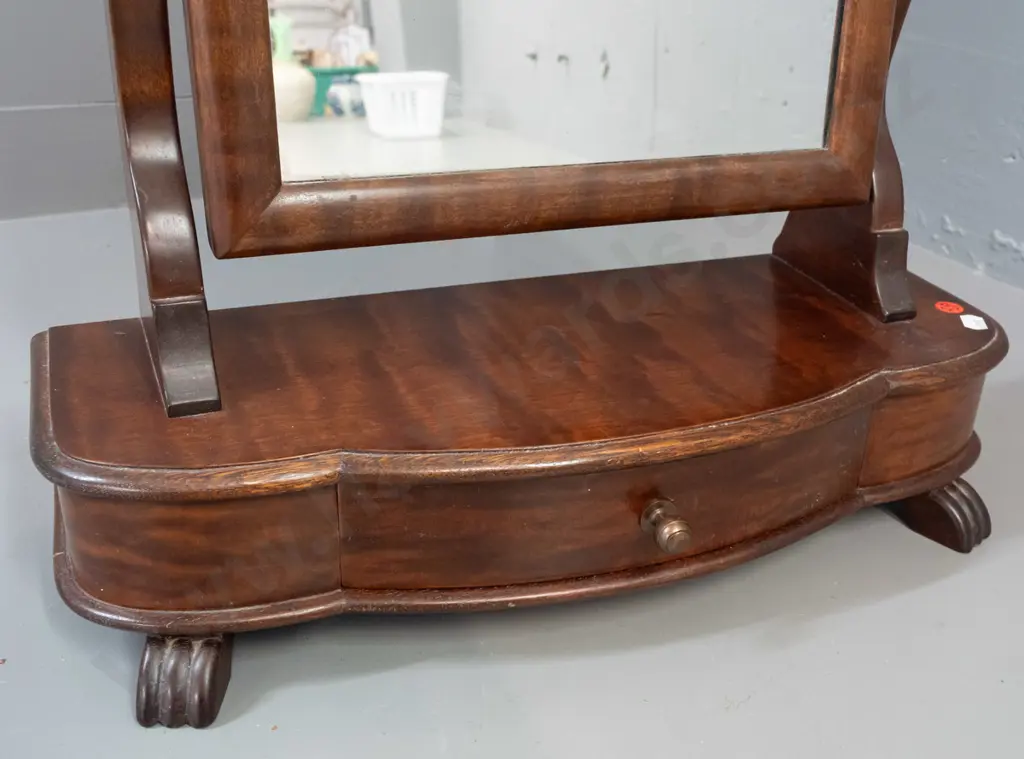 reproduction Victorian style dressing table mirror, with provenance - made in 1966 by John Mitchell King Dunedin, cedar, Image 1++