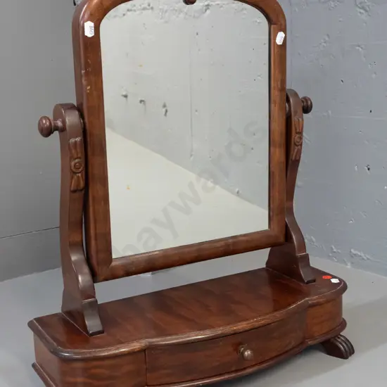 reproduction Victorian style dressing table mirror, with provenance - made in 1966 by John Mitchell King Dunedin, cedar,