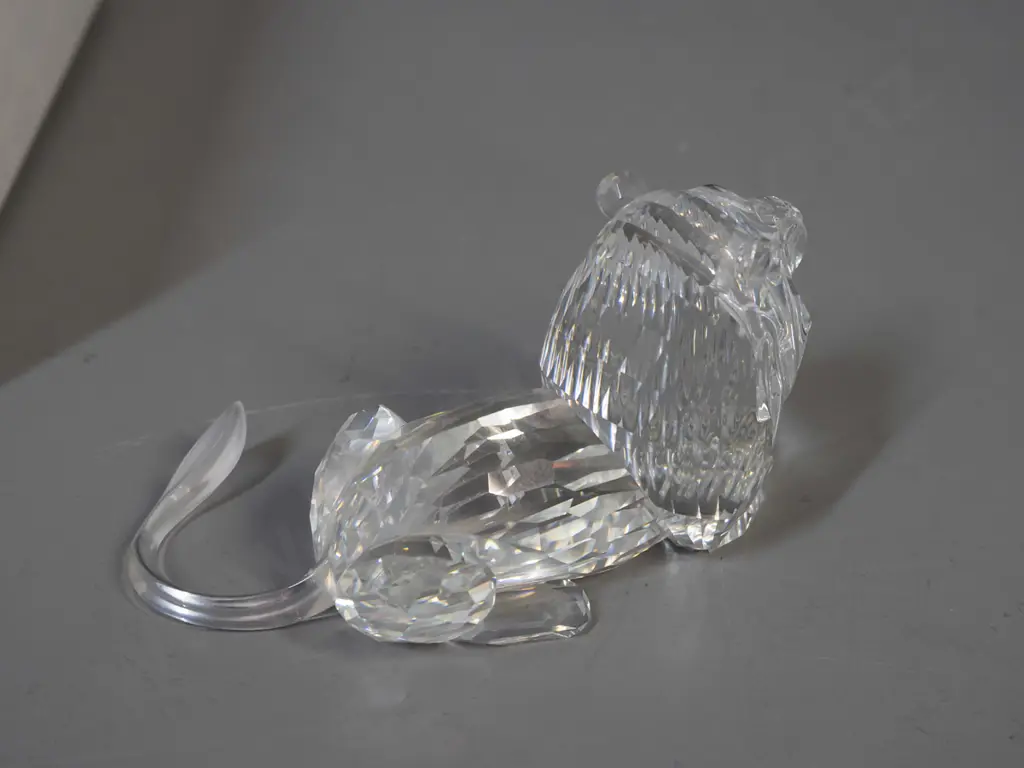 Swarovski crystal 1995 'Inspiration Africa' series lion figure with original box - H-70 L-130 Image 1++
