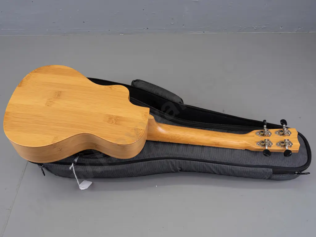 Cordoba 25CB all-bamboo concert size ukulele with fitted soft case and some spare strings. L-610 W-210. Image 1++