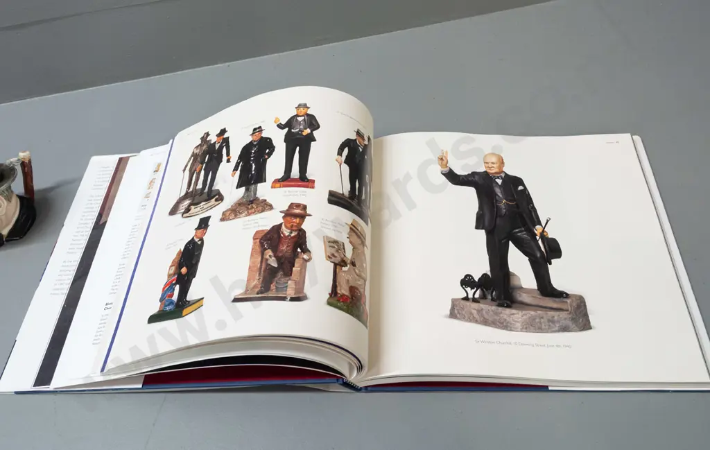 Grimwades small Winston Churchill character jug and 2002  "The Book of Churchillania" by Douglas Hall - minor wear to DJ Image 1++