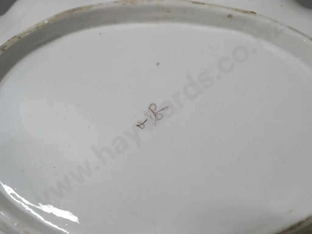 vintage Chamberlain's Worcester oval floral dish and a scalloped edge imari pattern dish with continental mark - some Image 1++