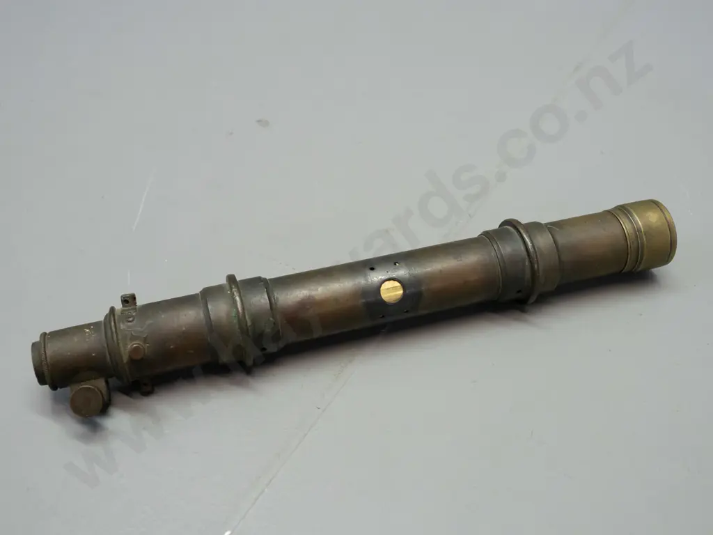 vintage brass sighting scope, possibly military, no maker's marks - mounting holes and marks L-270 Image 1++