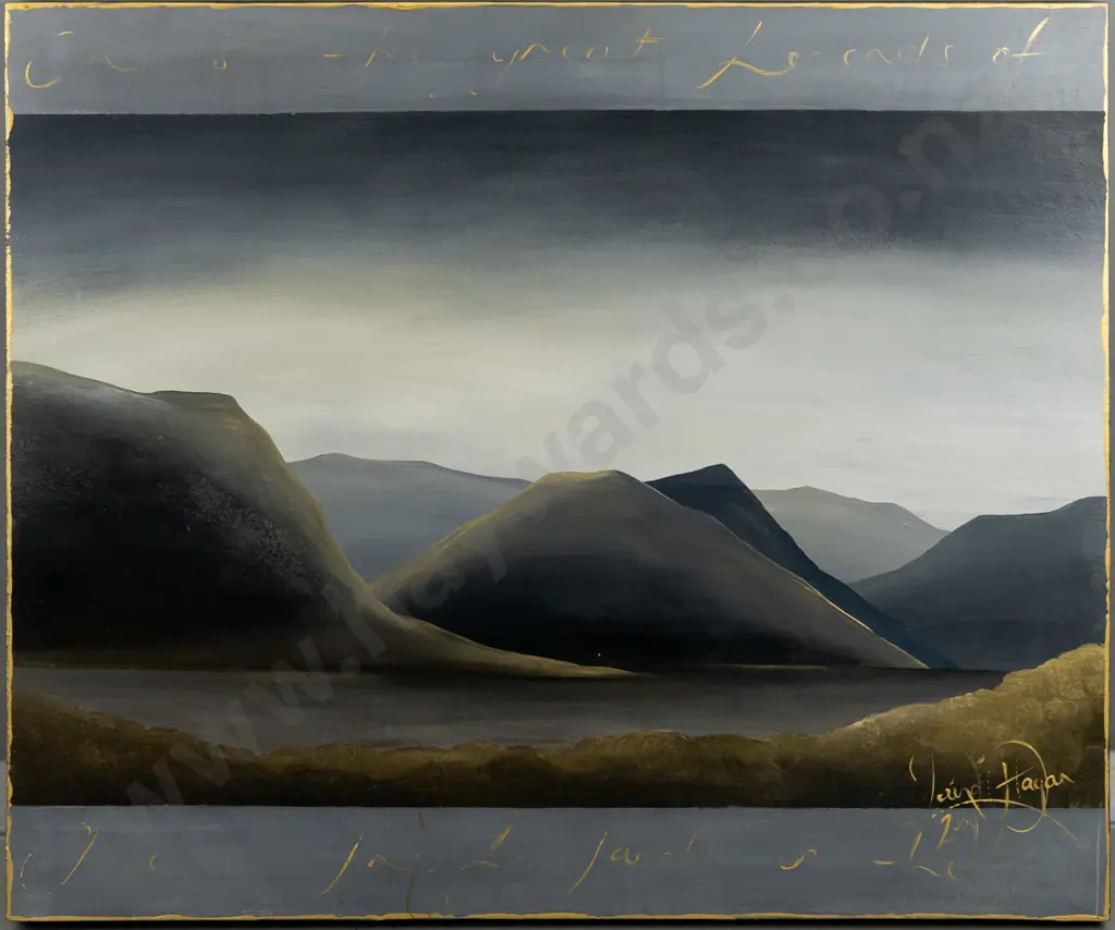 Daina O'Hagan 2009 - acrylic on board "Into The Distance" H610 W73 Image 1++