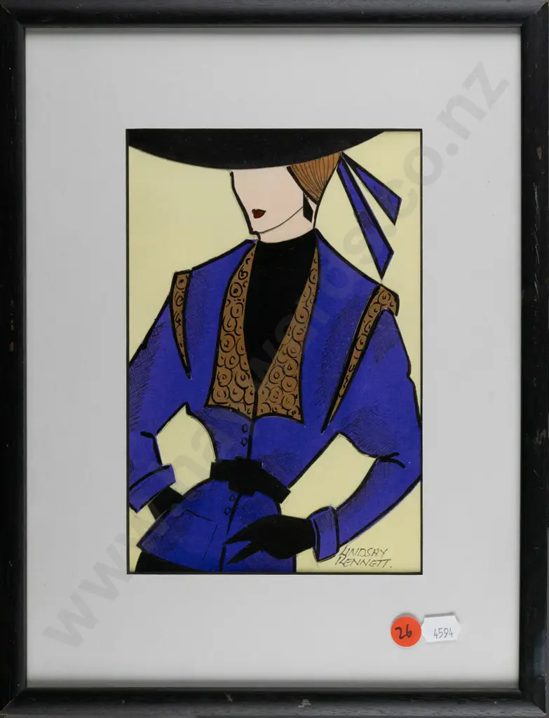 Lindsay Kennett 1948 - framed mixed media "Suit" H200 W130 Image 1++
