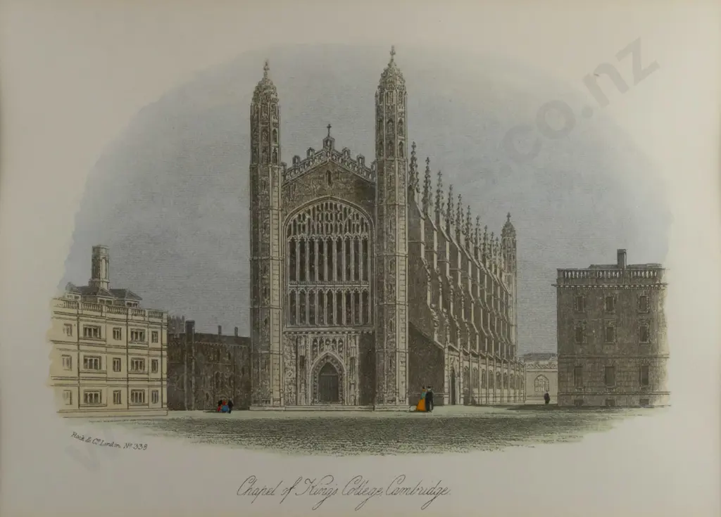 framed print "Chapel of Kings College Cambridge" H240 W330 Image 1++
