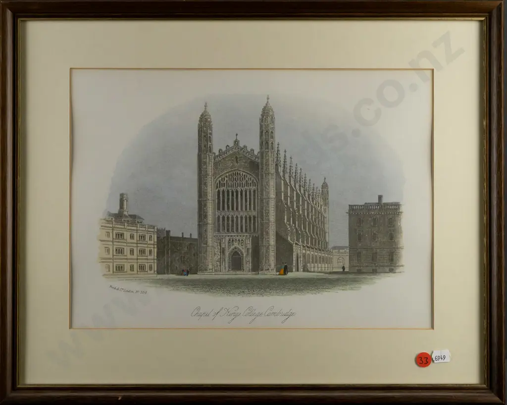 framed print "Chapel of Kings College Cambridge" H240 W330 Image 1++