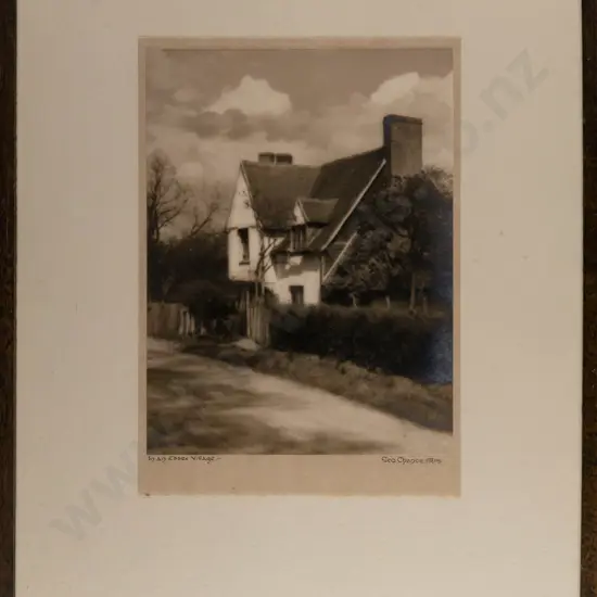 George Chance -- framed photograph "In An Essex Village" H-240 W-170 [silvering to some dark areas of image]
