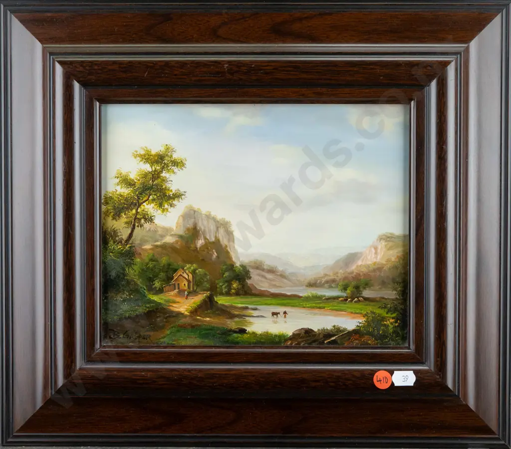 B Gasper - framed oil on board - landscape H190 W240 Image 1++