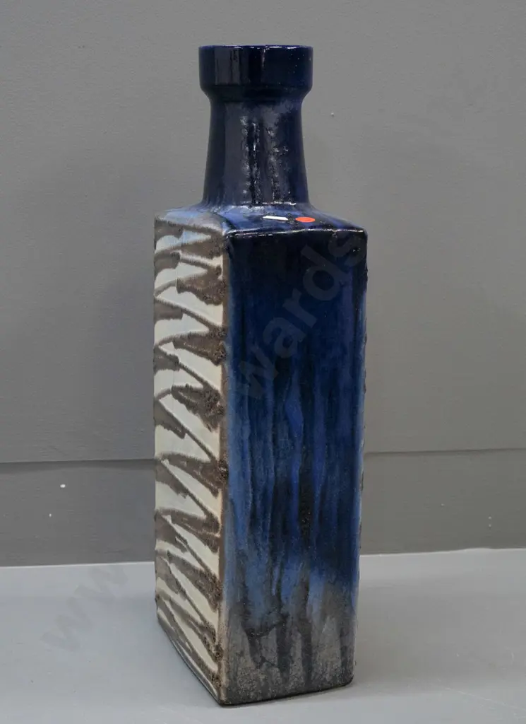 German pottery large slab-sided vase with Scheurich label H-490 W-190 Image 1++