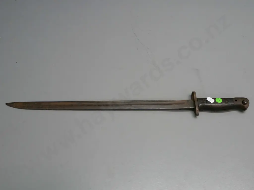 vintage bayonet with wooden hand grips, hard to read marks - see photos Corrosion and age wear L-550. Image 1++