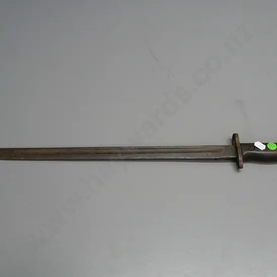vintage bayonet with wooden hand grips, hard to read marks - see photos Corrosion and age wear L-550.