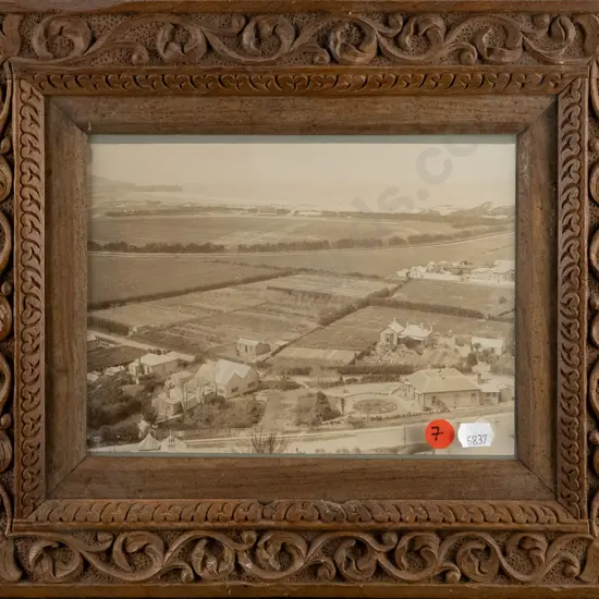 ornately framed vintage photograph - Caversham, South Dunedin Overall H280 W330