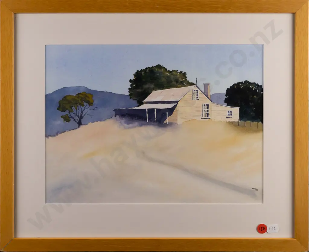 NG Bell '00 - framed watercolour "The Old Place" H230 W310 Image 1++