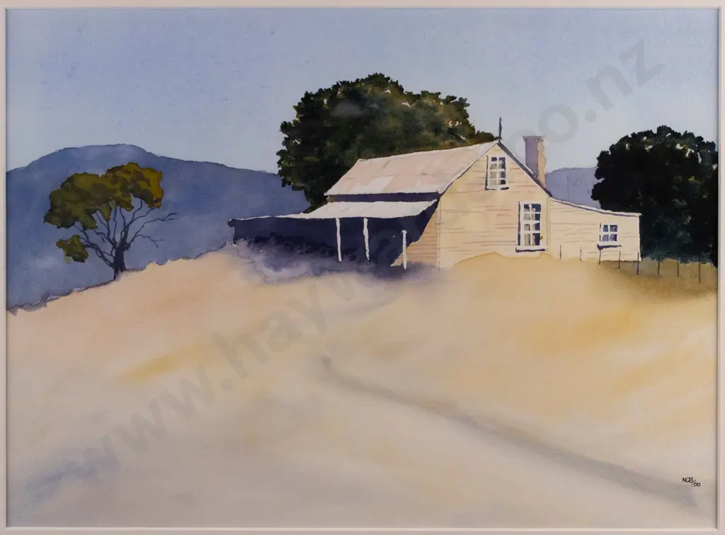 NG Bell '00 - framed watercolour "The Old Place" H230 W310 Image 1++