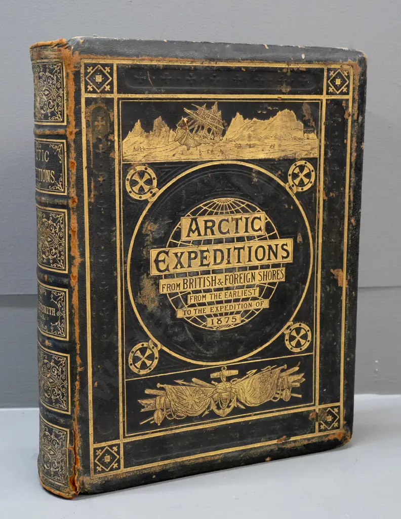 leather bound Arctic Expeditions from British and Foreign Shores by D. Murray Smith - pub. 1877 by M'Gready, Thomson & Image 1++