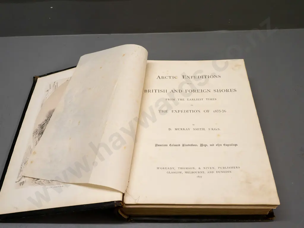 leather bound Arctic Expeditions from British and Foreign Shores by D. Murray Smith - pub. 1877 by M'Gready, Thomson & Image 1++