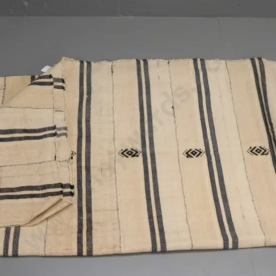 large flat-weave (cotton?) blanket - Kenema / Sierra Leone L-2200 W-1500
