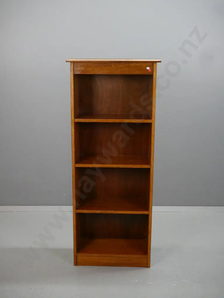 vintage oak open front 3-shelf bookcase H-1320 W-530 D-250 Image 1++
