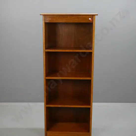 vintage oak open front 3-shelf bookcase H-1320 W-530 D-250