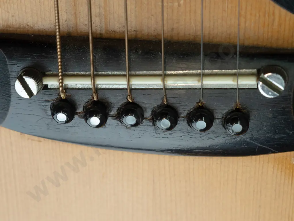 Fender F-65 dreadnought acoustic guitar, circa 1970s, with Dixon padded gig bag and some spare strings. Has some dents Image 1++