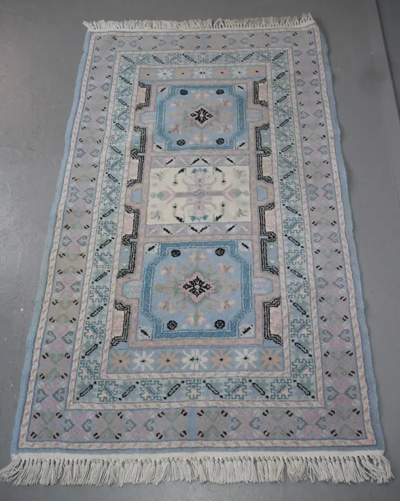 Moroccan wool floor rug in pastel tones L-1500 W-860 Image 1++