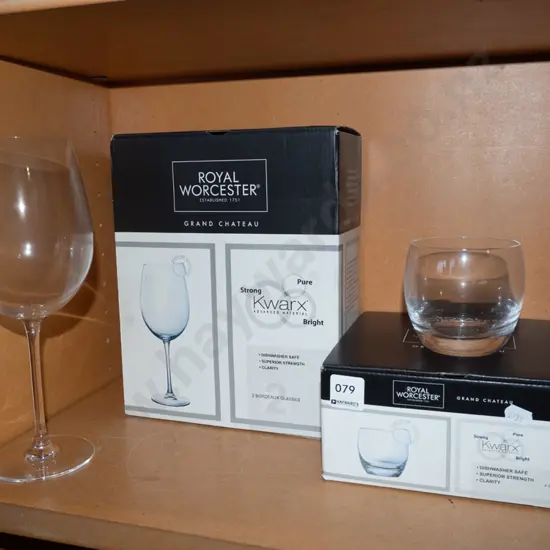 Royal Worcester wine glasses and tumblers