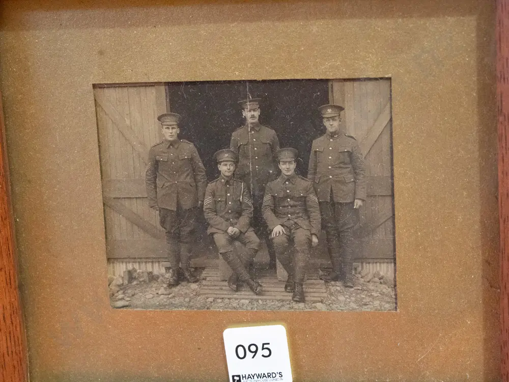 oak framed photo - WWI soldiers Image 1++
