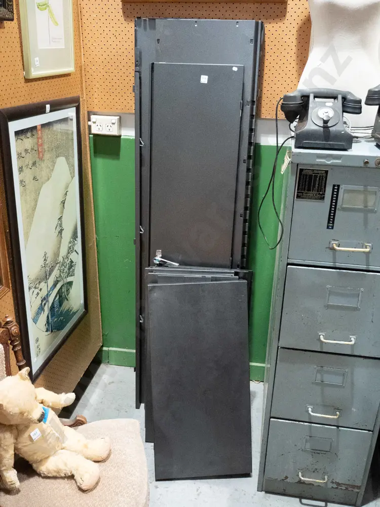 yet to be assembled 2 door lockable metal cupboard - key in office Image 1++