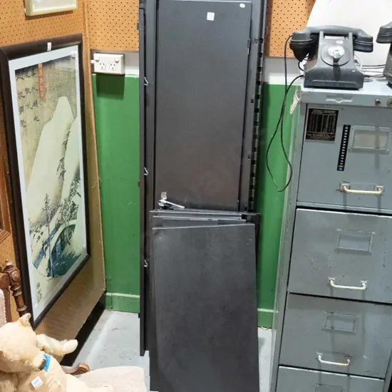 yet to be assembled 2 door lockable metal cupboard - key in office