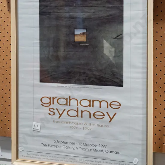 framed Grahame Sydney poster print - wrinkling