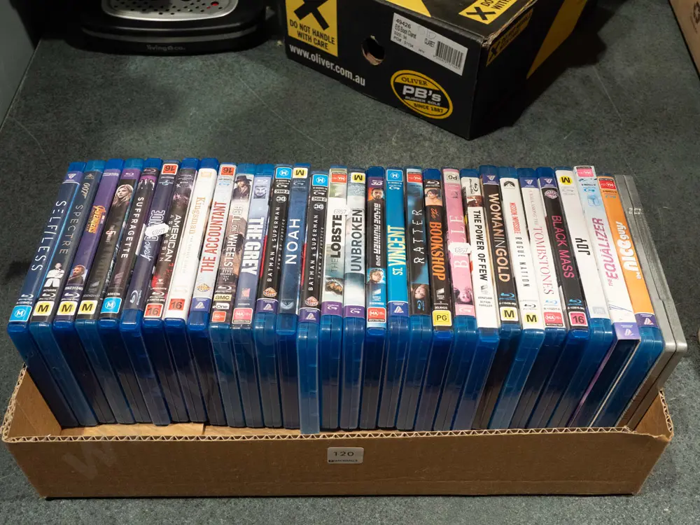 box of blue ray DVDs Image 1++