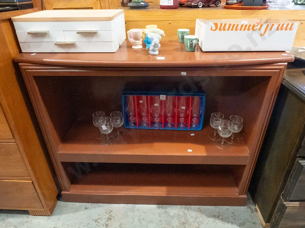 brown wooden bookcase H760 W960 D290 Image 1++