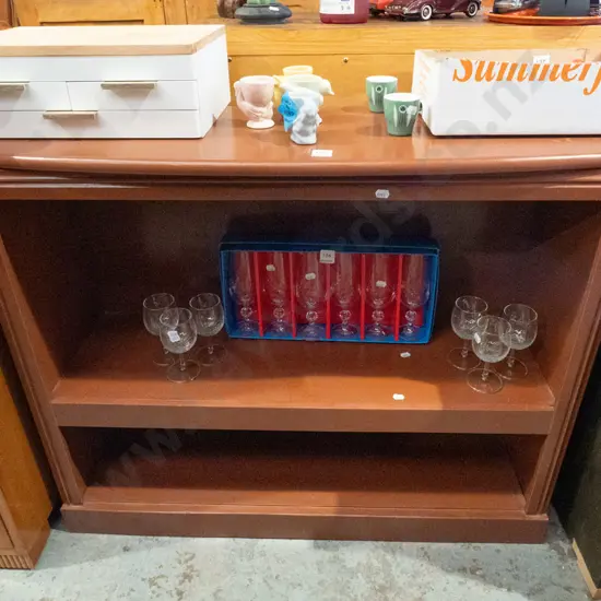brown wooden bookcase H760 W960 D290