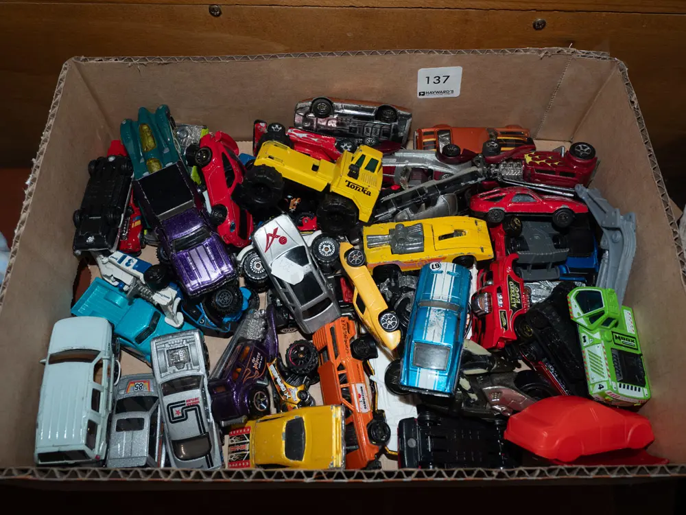 box of toy vehicles Image 1++