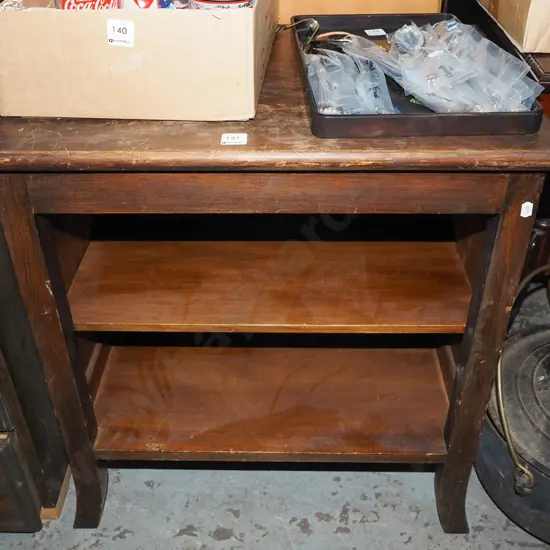 small rimu table/shelf - was a cupboard, missing doors H650 W610 D420