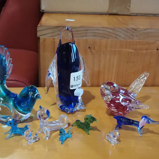 art glass animal figurines Tallest H130