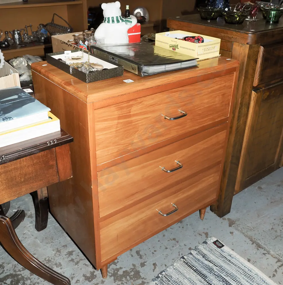 rimu 3 drawer chest H770 W680 D380 Image 1++