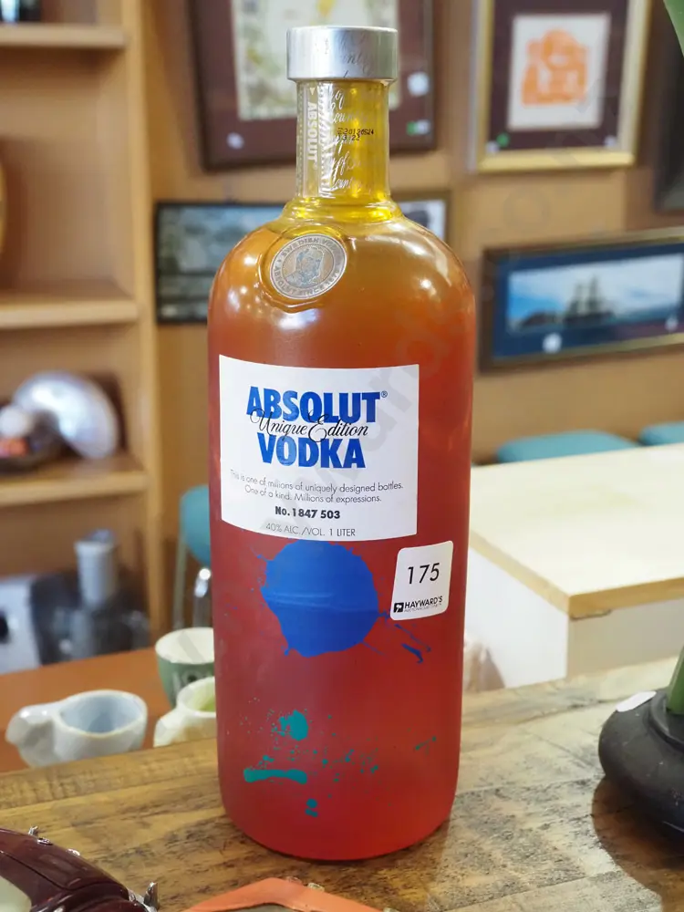 1L bottle of Absolut Unique Addition vodka Image 1++
