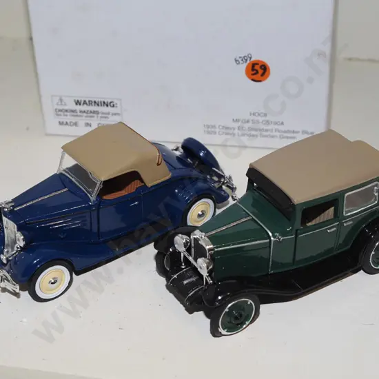 pair of diecast model vehicles
