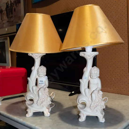 pair of figural based table lamps H4440