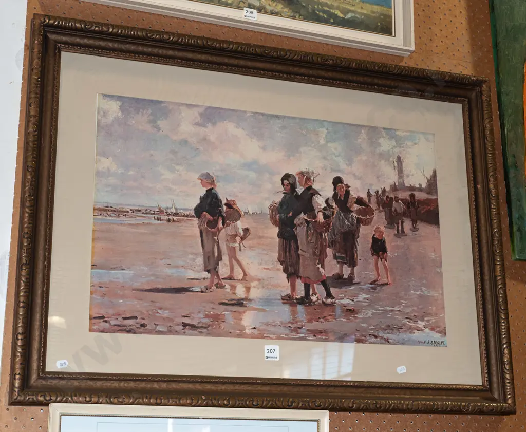 John Sargent print - at the beach Image 1++