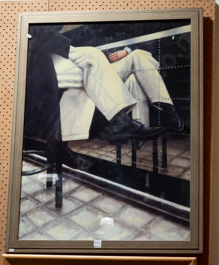 framed poster print - man sitting at bar Image 1++