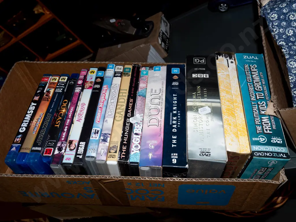 box of DVDs Image 1++