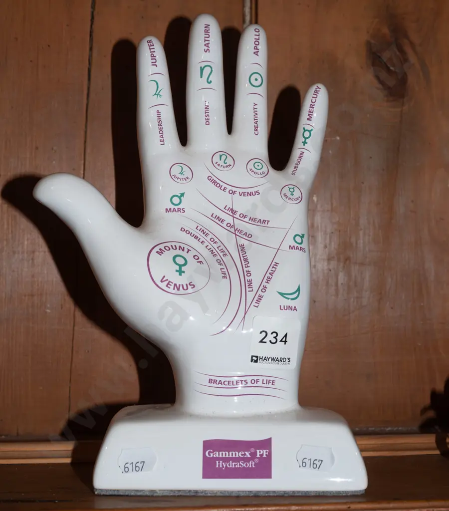 ceramic palmistry hand Image 1++